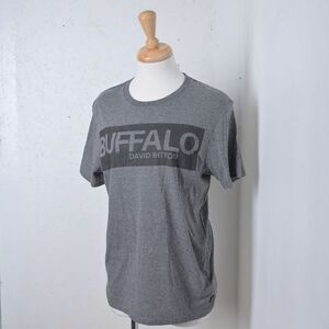 Buffalo David Bitton| Grey womens blocked logo t shirt